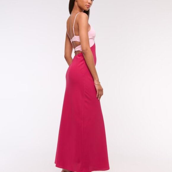 Abercrombie & Fitch The A&F Julia Slip Cutout Maxi Dress - Picture 3 of 5